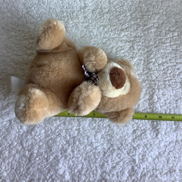 GUND 1993 Plush Tan Sitting Bear w Big Nose and Bow Stuffed Animal Toy - Picture 6 of 6